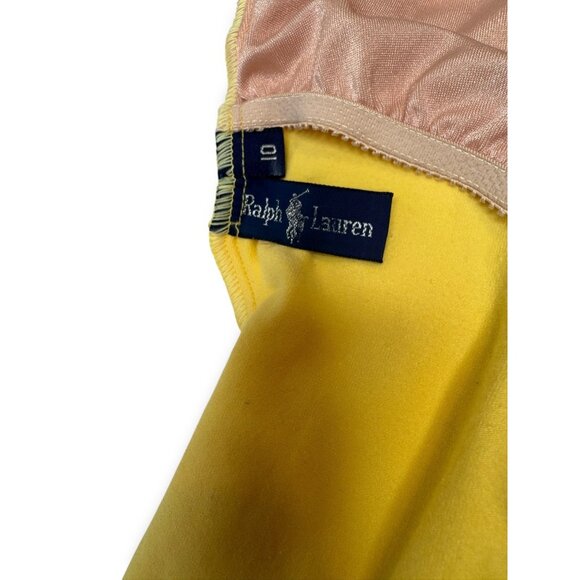 Ralph Lauren Yellow One-Piece Swimsuit Womens Size 10 Vintage 1980s - Picture 6 of 7